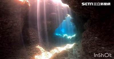 綠島秘境／潛進洞穴中 如仙境的深海