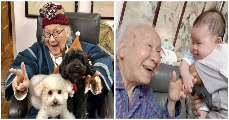 恭喜！俞明又當太姥爺！96歲四世同堂 一家人同框 表情豐富 網友：每張照片都笑得很開心 要長壽！